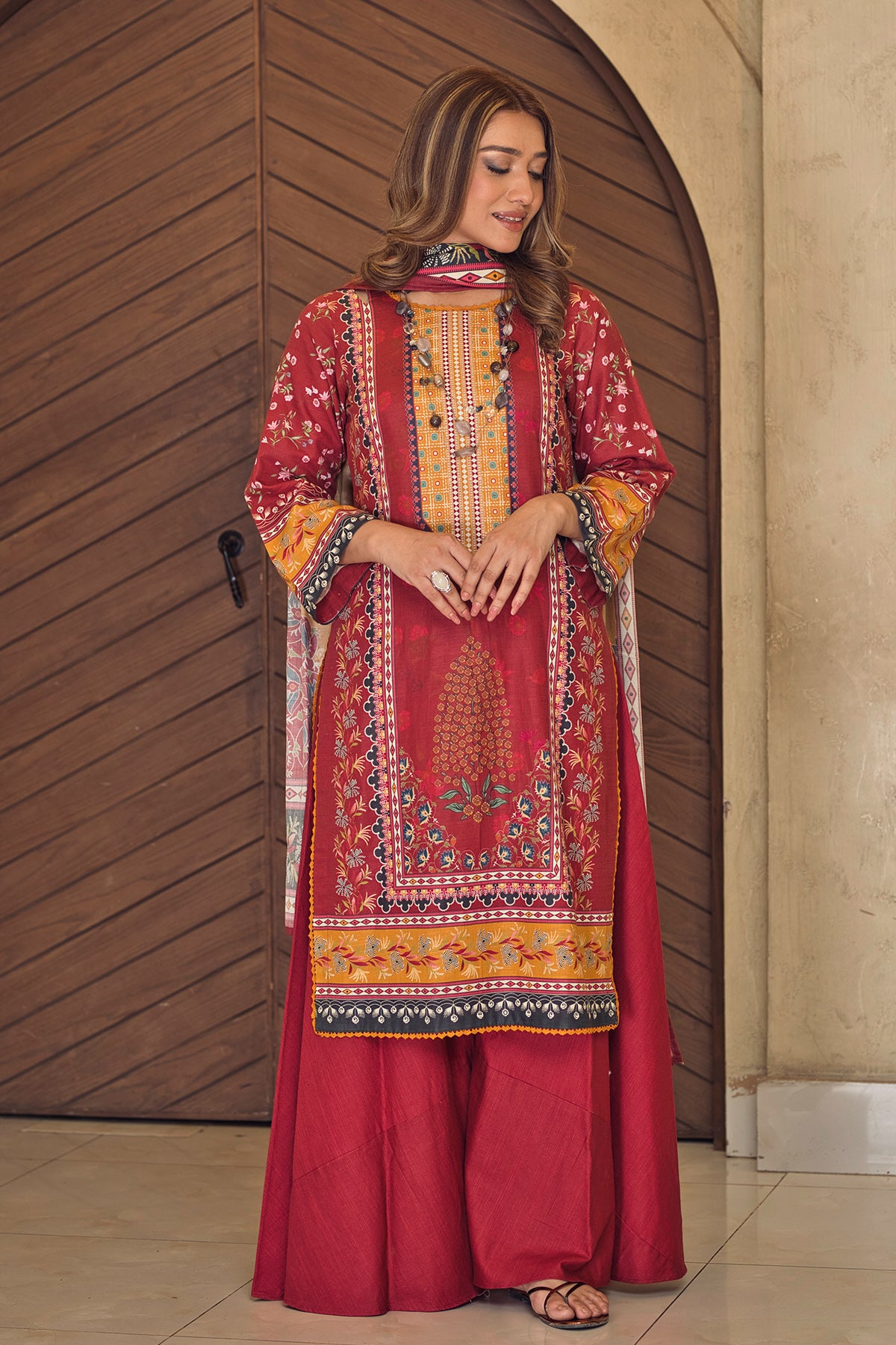 Unstitched Khaddar 3-Piece