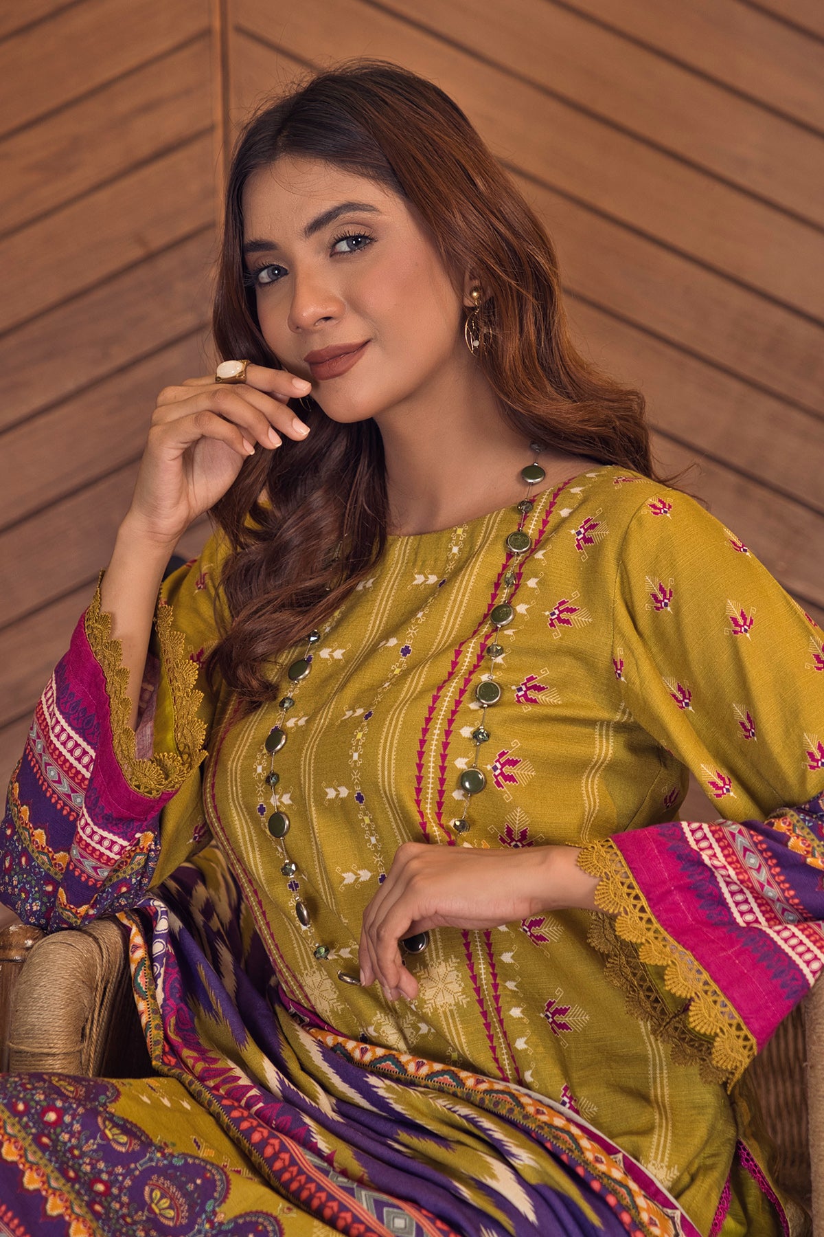 Unstitched Khaddar 3-Piece