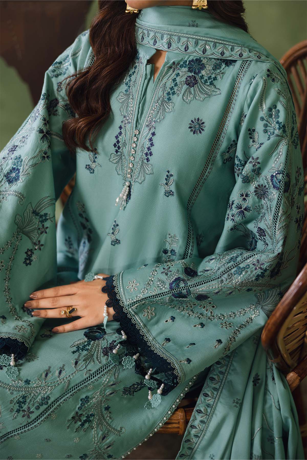 Cotray Embroidered 3Piece 593-B