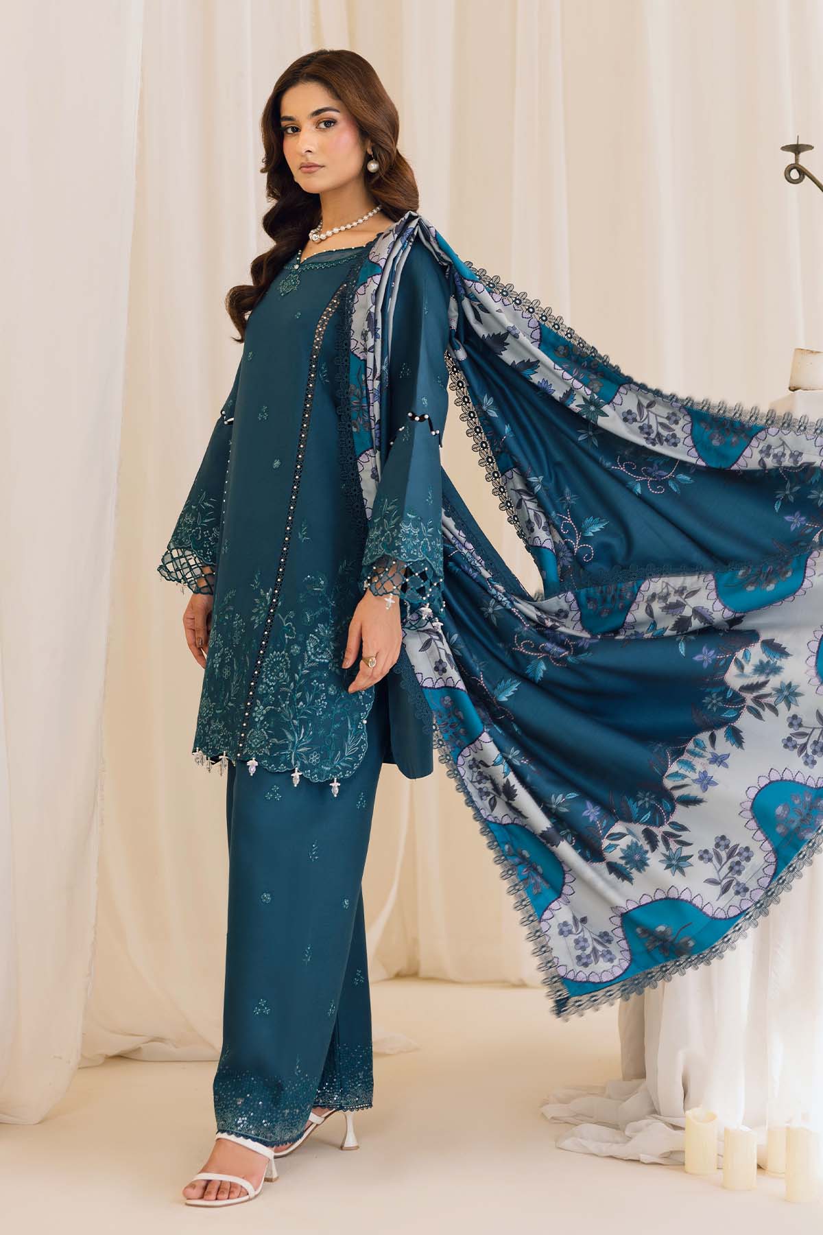 Cotray Embroidered 3Piece 595-A