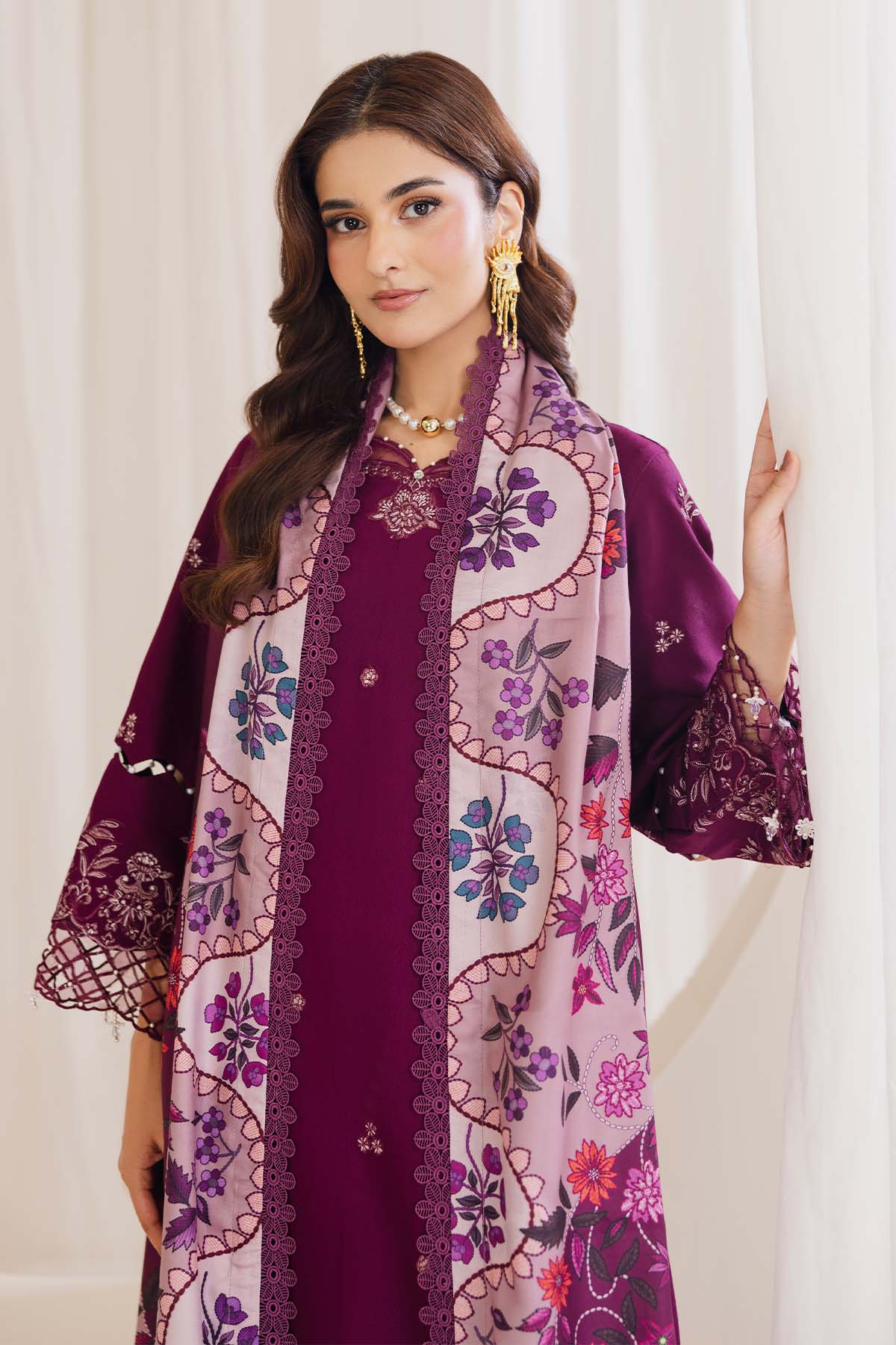 Cotray Embroidered 3Piece 595-B