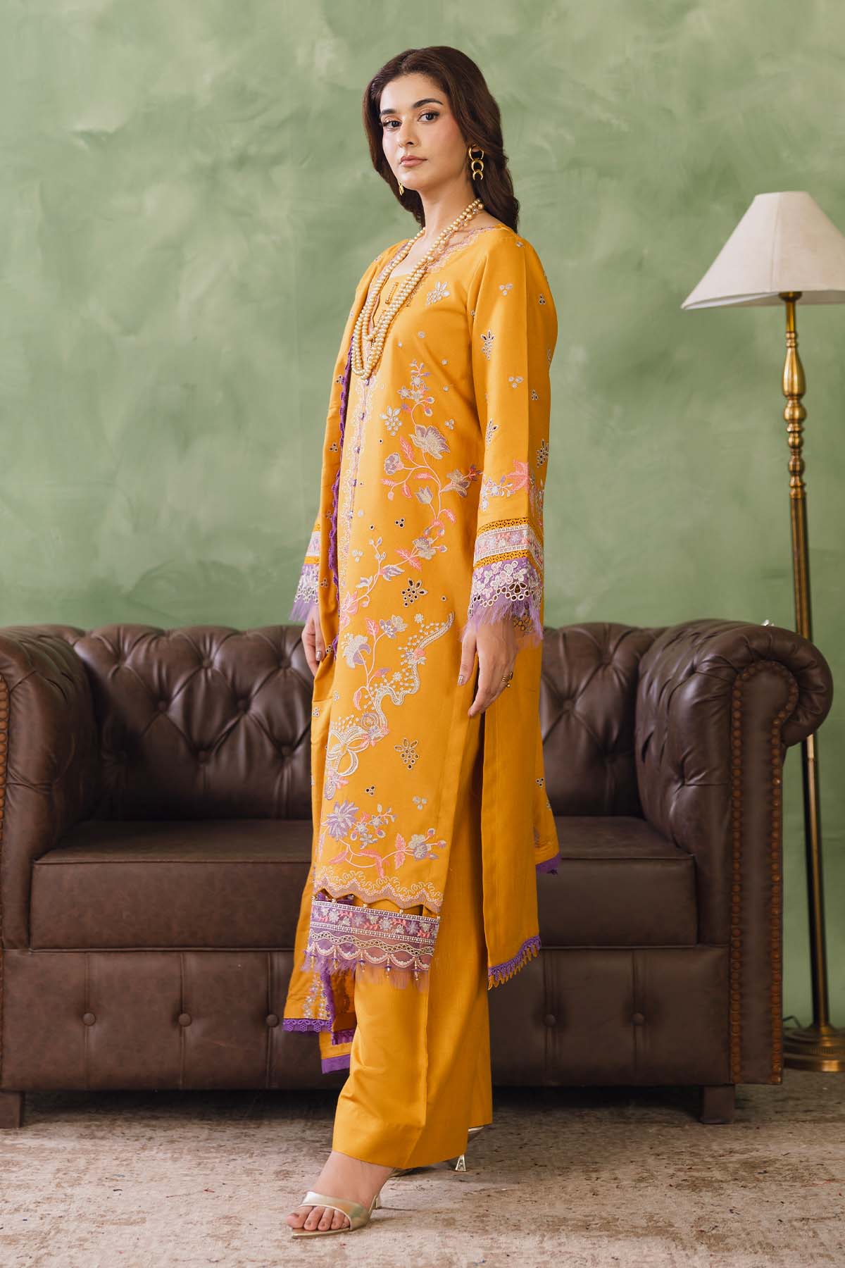 Cotray Embroidered 3Piece 598-A