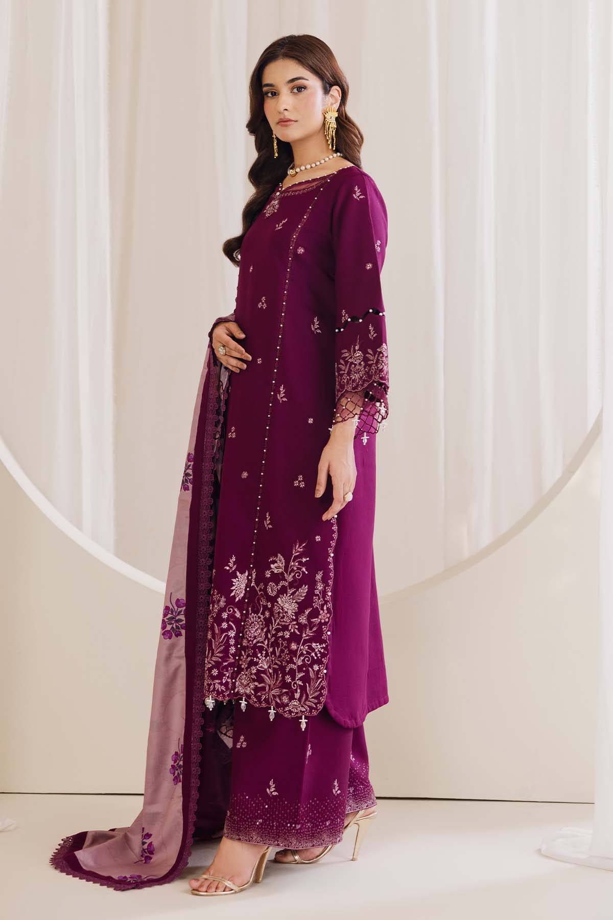 Cotray Embroidered 3Piece 595-B