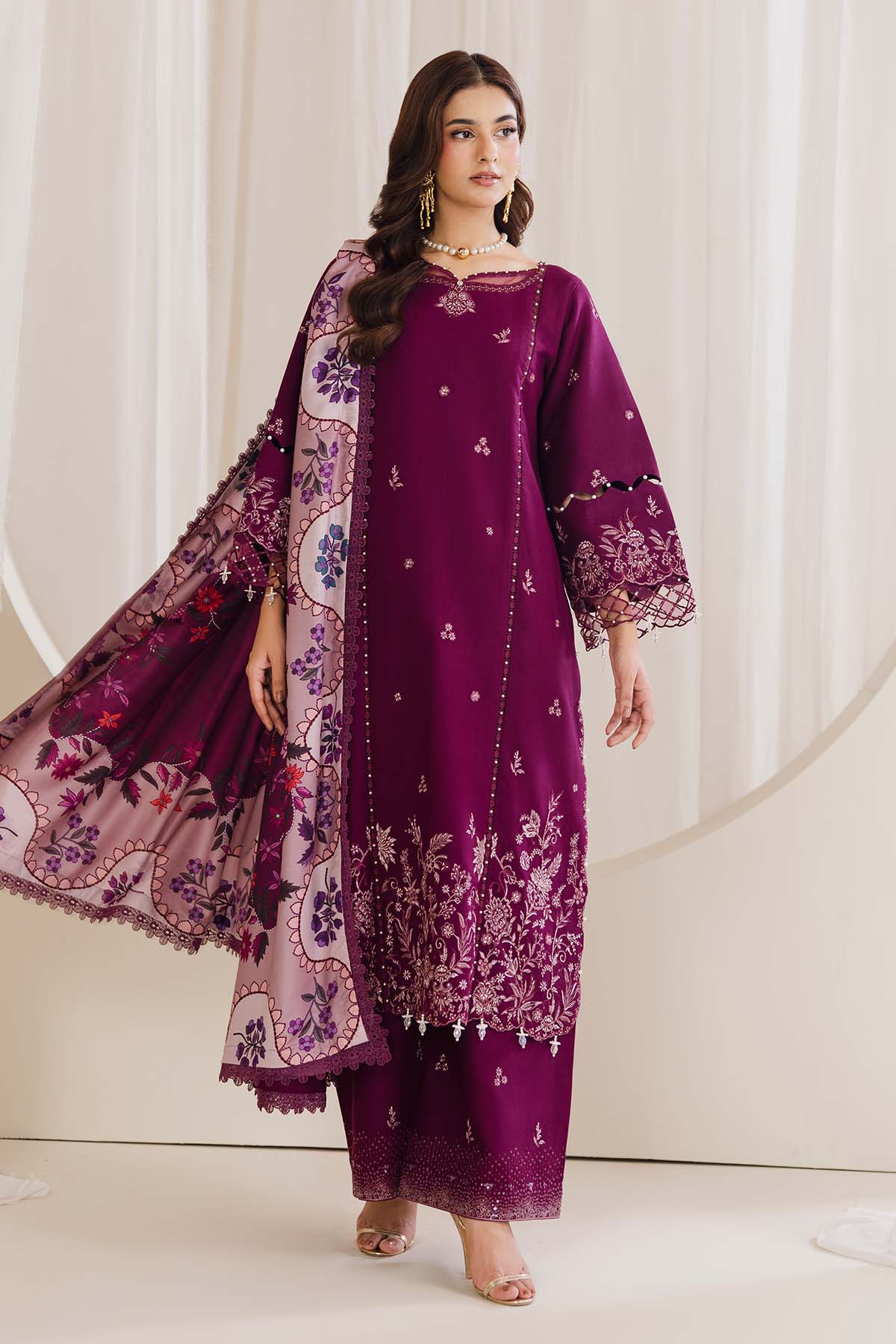 Cotray Embroidered 3Piece 595-B