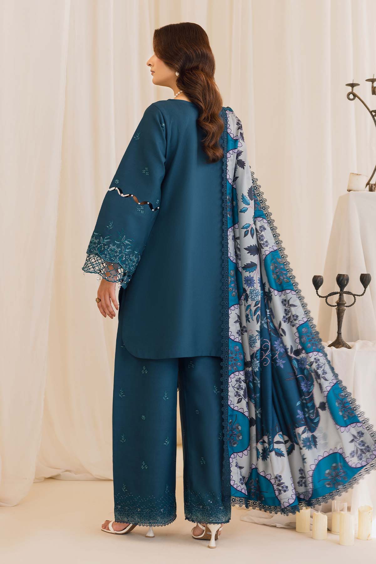 Cotray Embroidered 3Piece 595-A