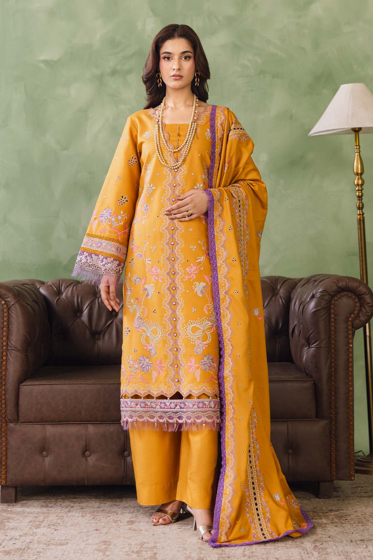 Cotray Embroidered 3Piece 598-A