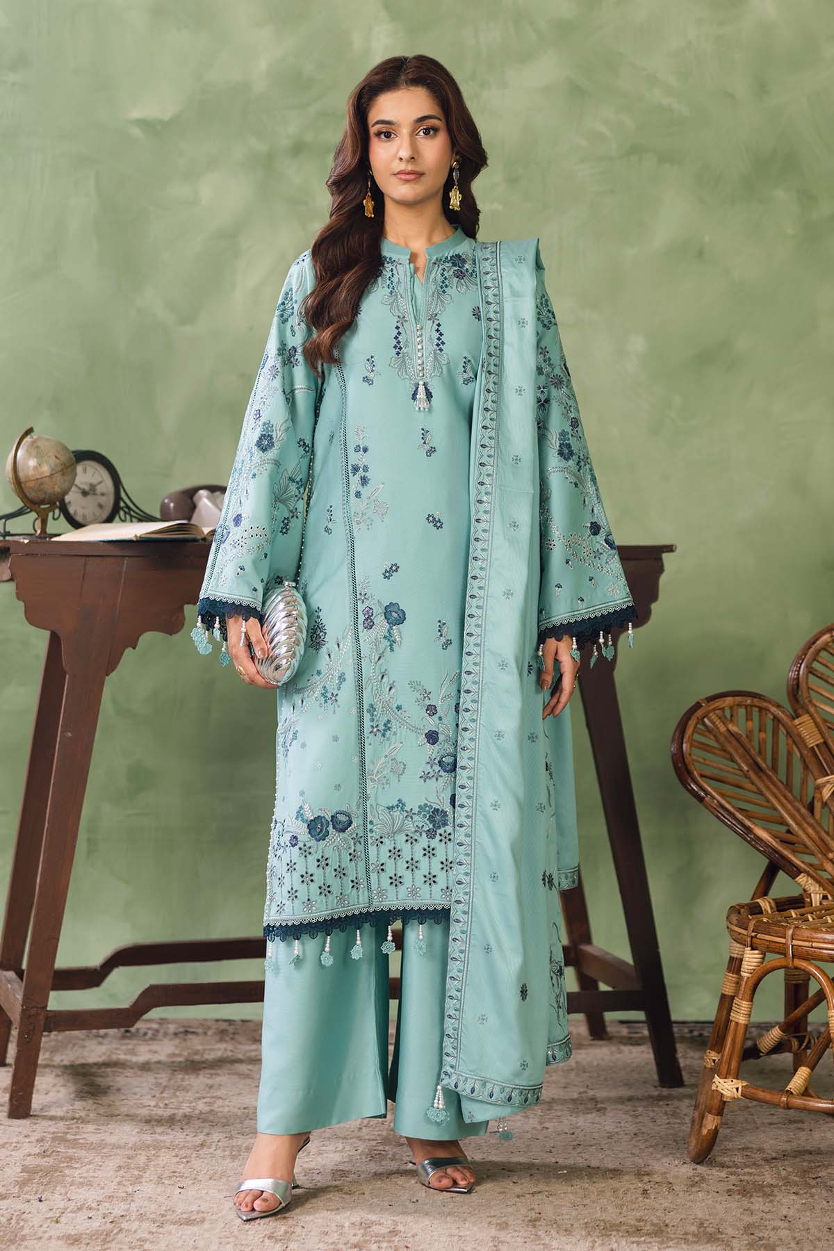 Cotray Embroidered 3Piece 593-B