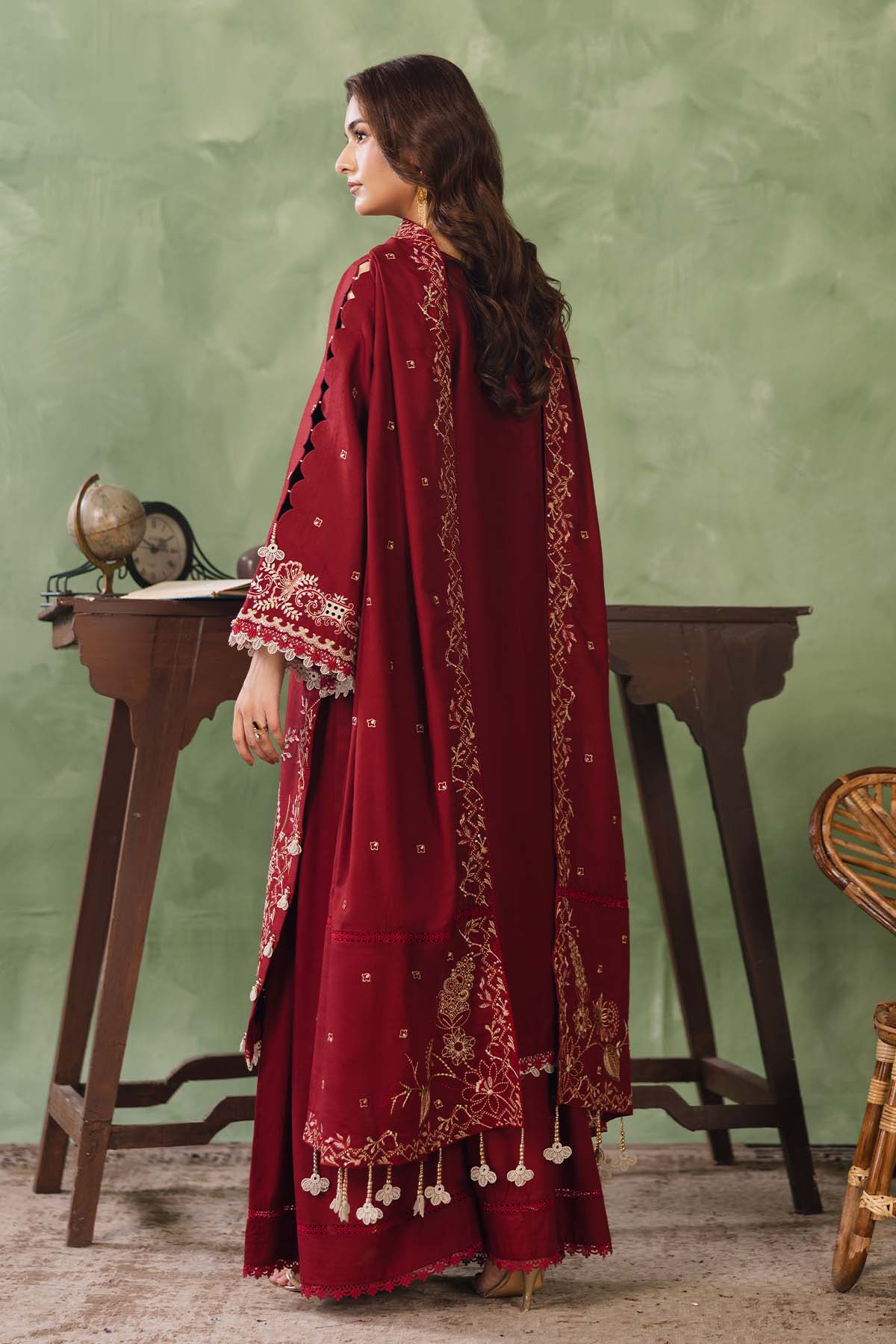 Cotray Embroidered 3Piece 596-A