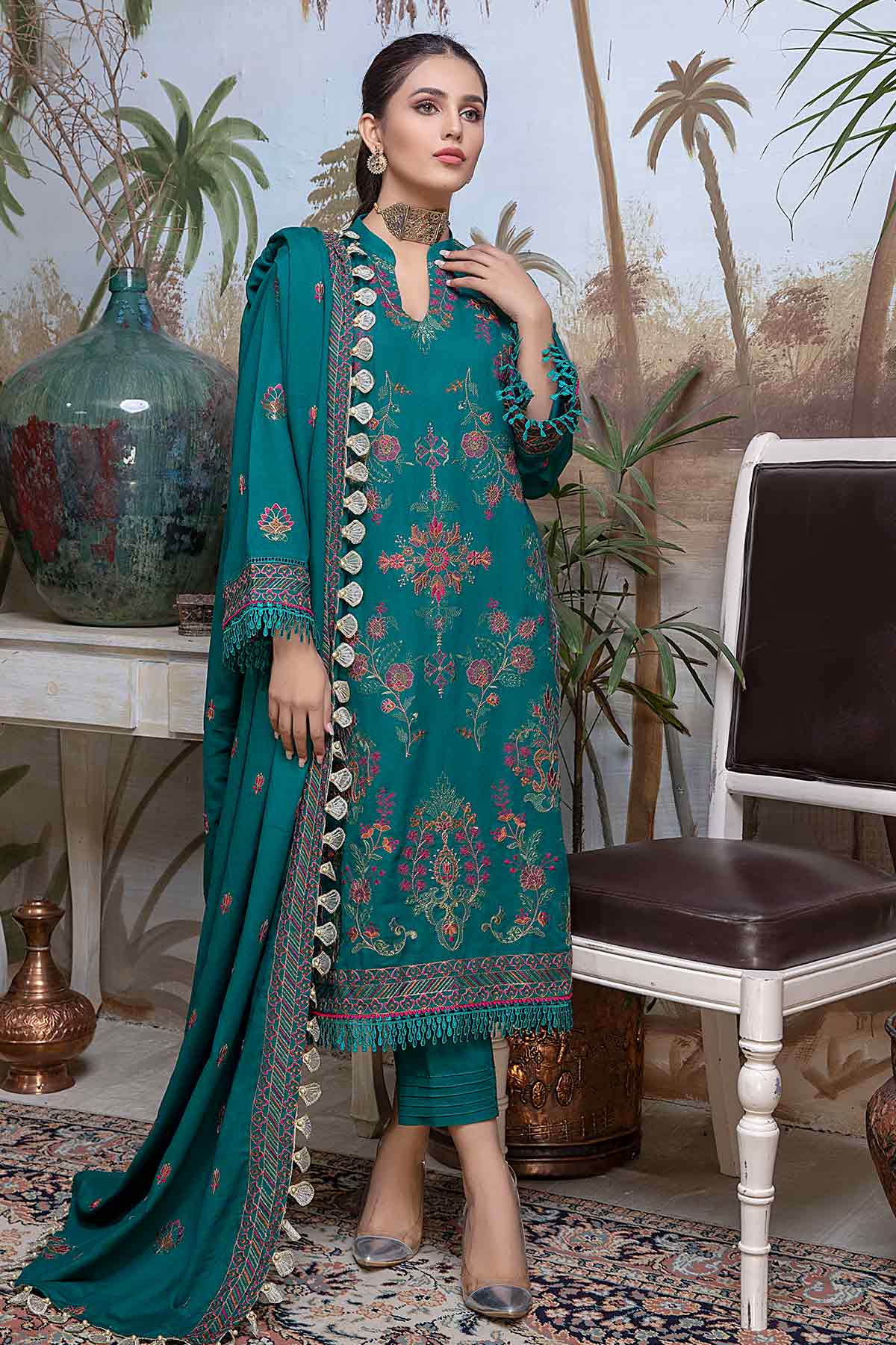 Embroidered Karandi 3PC PK-234