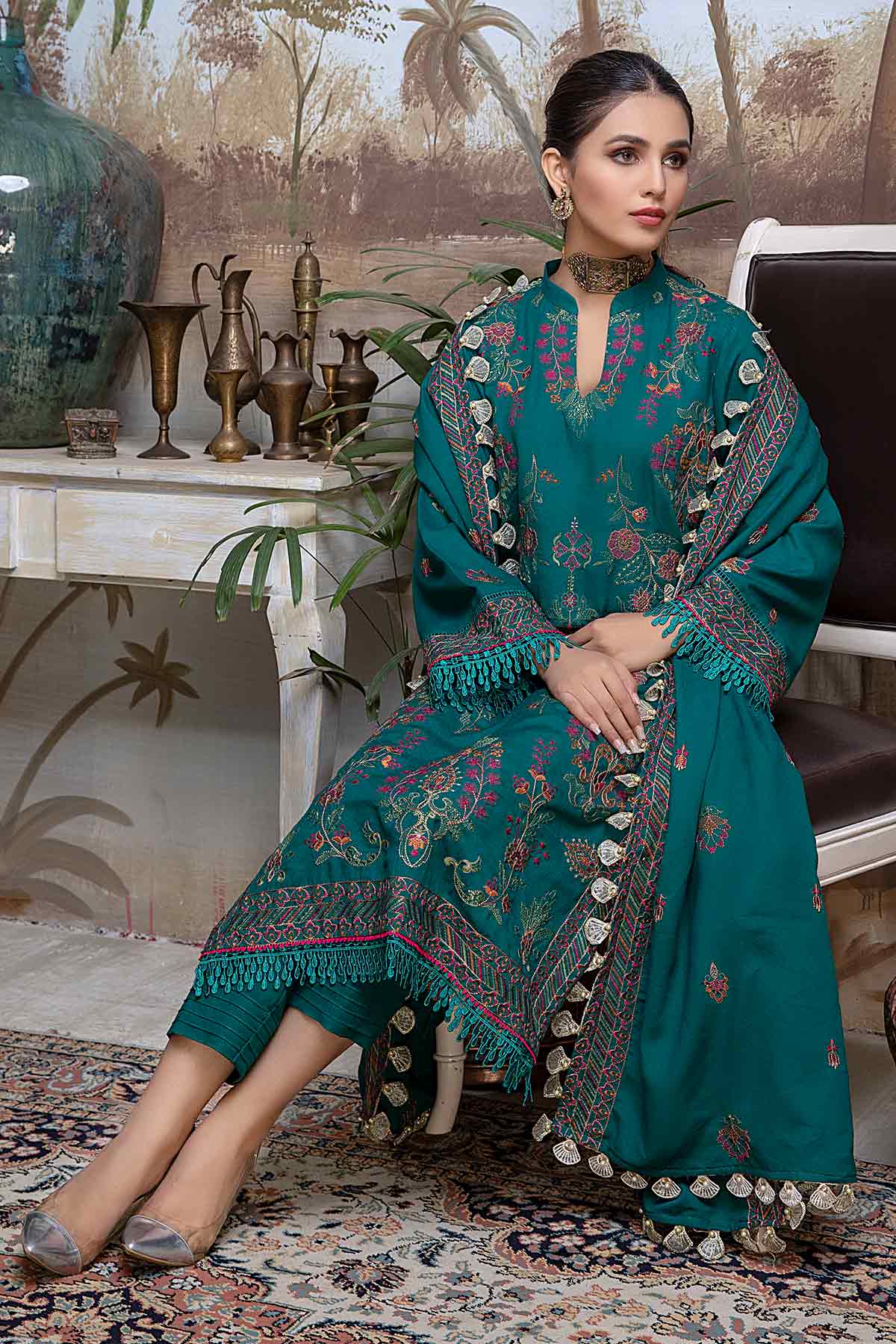 Embroidered Karandi 3PC PK-234