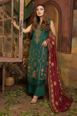 Dyed Lawn Emb Dress 3PC PR-362B