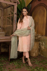 Dyed Lawn Emb Dress 3PC PR-366A